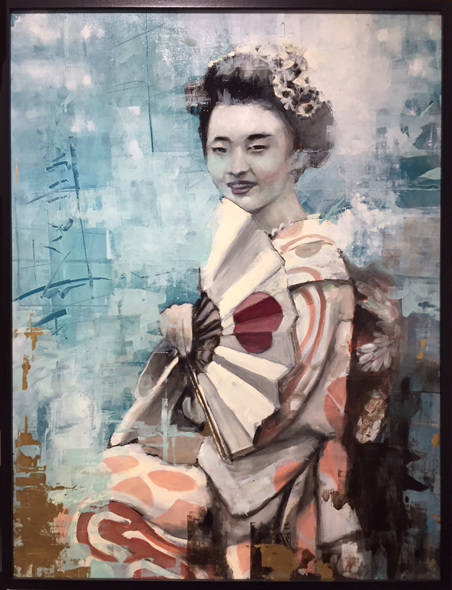 JAPANESE WOMAN WHITE dell'artista Tom Porta