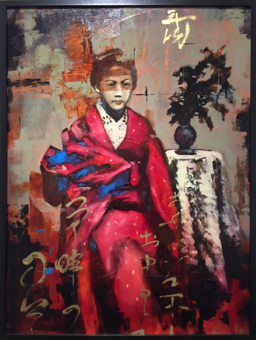 JAPANESE WOMAN RED by Tom Porta