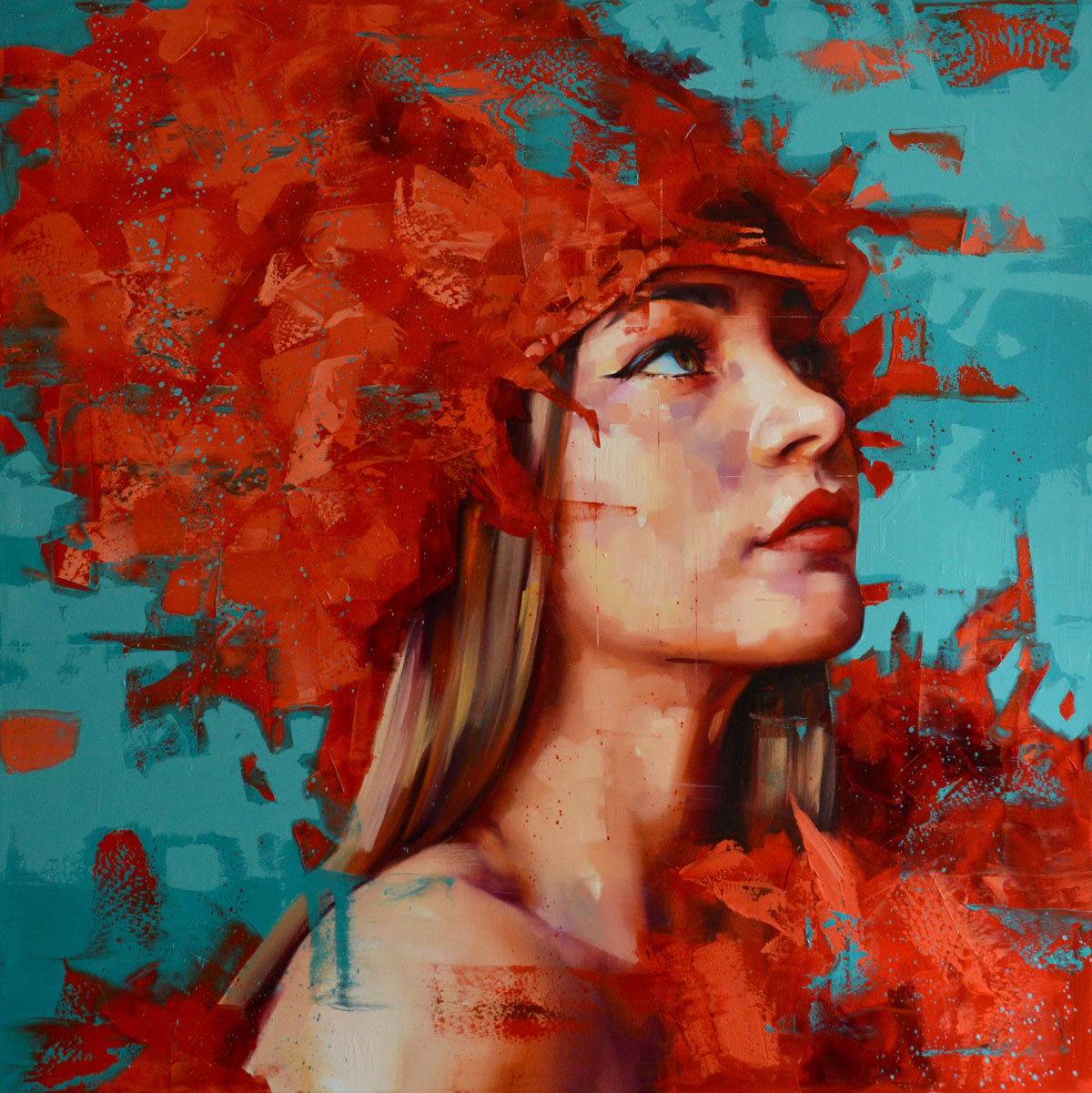 DREAMERS  #Red Series 44 by the artist Silvio Porzionato
