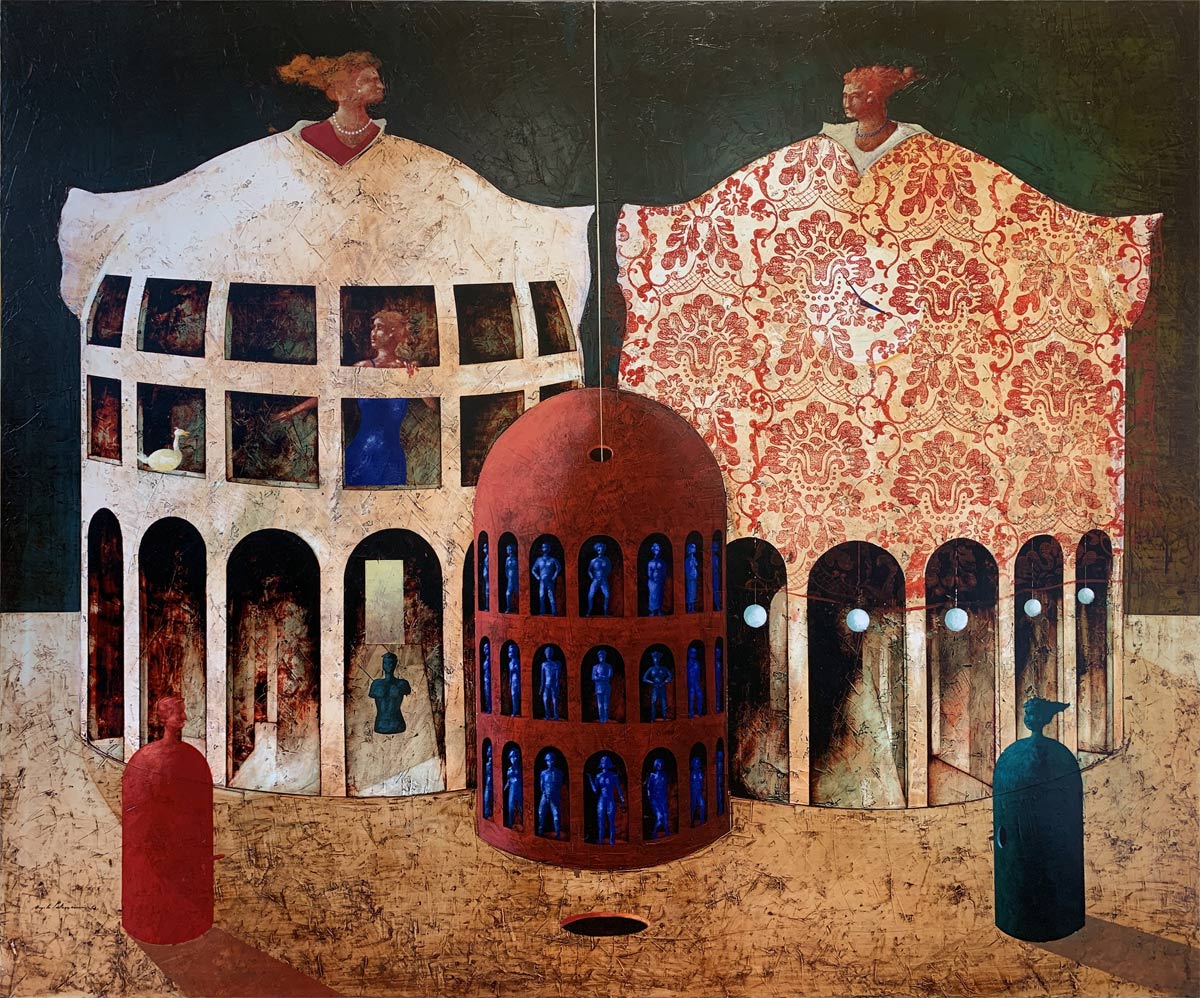 LE DUE DONNE HANNO MOLTE COSE IN COMUNE by the artist Angelo Palazzini LE DUE DONNE HANNO MOLTE COSE IN COMUNE by the artist Angelo Palazzini