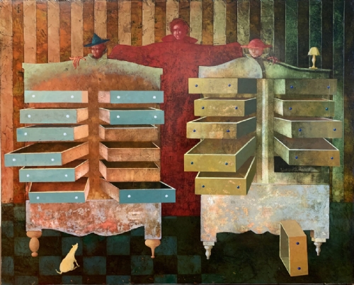 LA MOGLIE DEL FALEGNAME HA DUE FIGLI COMODINI by Angelo Palazzini