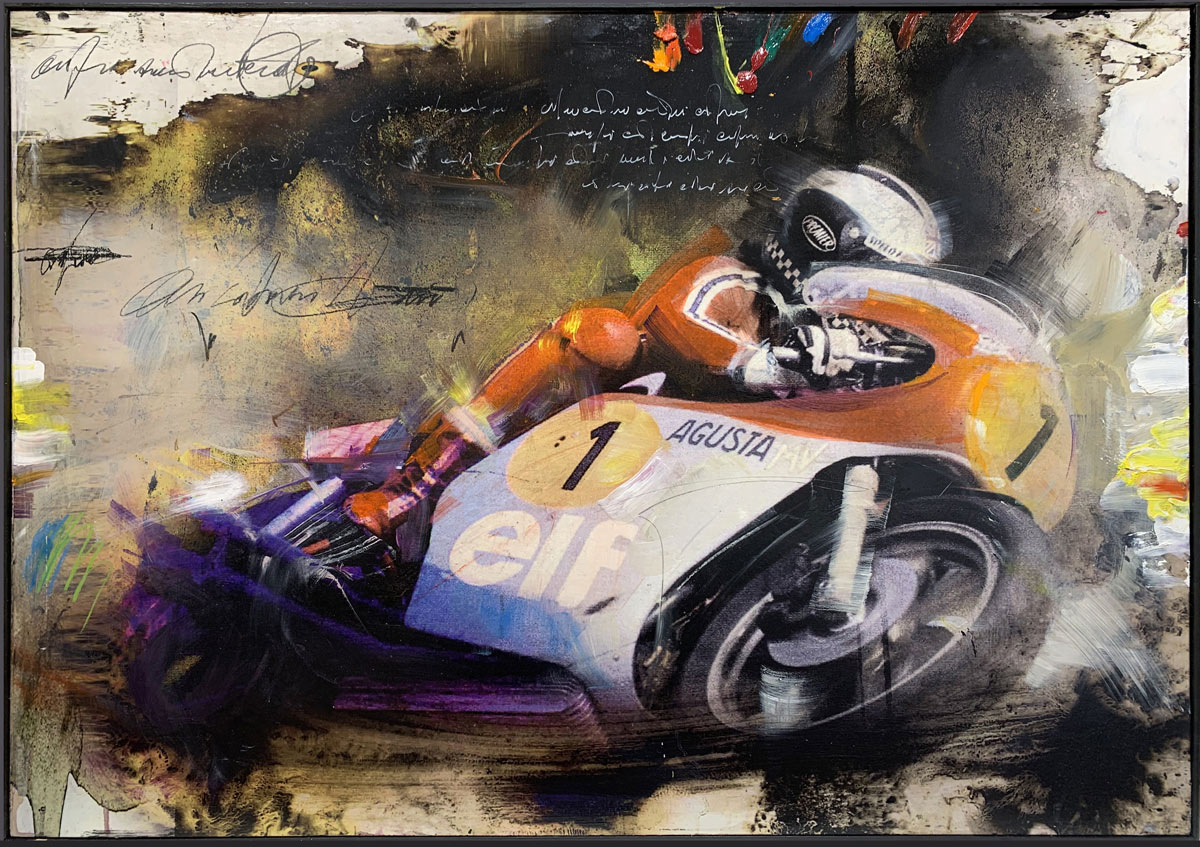 GIACOMO AGOSTINI MV Augusta by the artist Giovanni Sesia