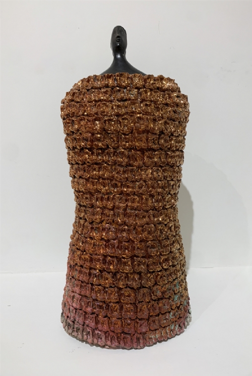 DEFENDER OF PEACE corazza alto rilievo rame by Paolo Staccioli